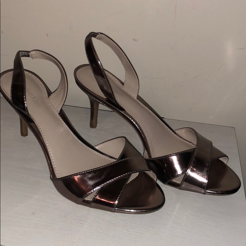 Calvin Klein Metallic heels